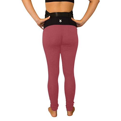 Dark Red Maternity Leggings with Over Belly Pregnancy Bump Support –  Mumberry