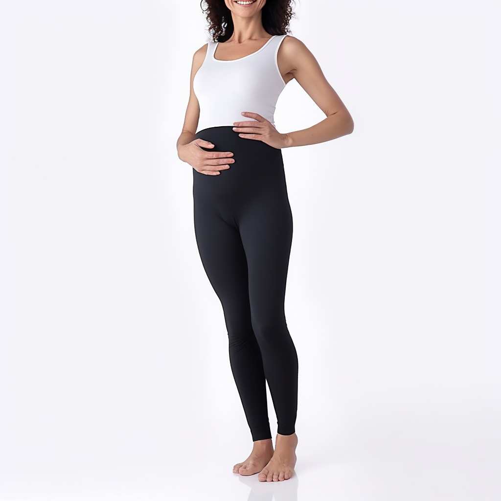 Maternity Legging - Foldable Waist Band Tight 7/8 Length – Angel Maternity  USA